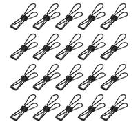 QUARKZMAN 50 Pièces Métal Fil Creux Sortie Agrafes 32mm Mignon Mini Classeur Papier Agrafe Noir pour Vêtements Facture Papier Bureau Fournitures