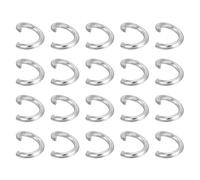 QUARKZMAN 500Pcs Anneaux Brisés Ouverts, 4mm Anneaux en Acier Inoxydable, Anneaux Divisés en Forme de Cercle pour Fabrication de Bijoux, Réparation de Colliers, Argenté