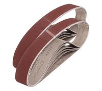 QUARKZMAN 50mm x 1220mm Bandes Abrasives, 15 Pcs 80/120/150/240/400 Grain Ceinture Abrasive En Oxyde D'Aluminium Pour Ponçage De Bois, Polissage De Métal, Affûtage De Couteaux