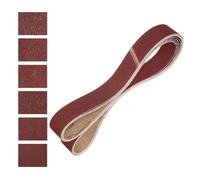 QUARKZMAN 50mm x 1829mm Bandes Abrasives, 6 Pcs 60/80/120/150/240/400 Grains Oxyde D'aluminium Ceinture Abrasive pour Travail du Bois, Polissage du Métal, Affûteuse de Couteaux