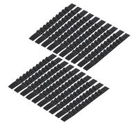 QUARKZMAN 50pcs Antidérapant Cintre Poignées Silicone Adhésif Vêtements Cintre Bandes pour Bois Plastique Cintres, Noir (3.54" x 0,39")