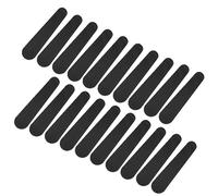 QUARKZMAN 50pcs Antidérapant Cintre Poignées Silicone Adhésif Vêtements Cintre Bandes pour Bois Plastique Cintres, Noir (2,68" x 0,75")