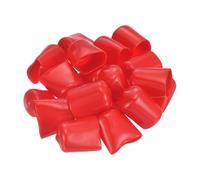 QUARKZMAN 50pcs Embouts en Caoutchouc, 20 mm ID Vis Filetage Protecteur en PVC Embouts de Protection Flexible pour Tube Métallique, Câbles, Fils, Tige, Écrou et Cache Boulon, Rouge