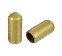 QUARKZMAN 50pcs Embouts en Caoutchouc, 7 mm ID Vis Filetage Protecteur en PVC pour Vis Embouts de Protection Flexible pour Tube Métallique, Câbles, Fils, Tige, Écrou et Cache Boulon, Or