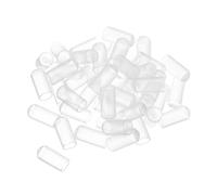 QUARKZMAN 50Pcs Embouts en Caoutchouc de 7 mm de Diamètre Intérieur | pour Tubes Ronds en Vinyle Pvc, Capuchon de Boulon, Protecteurs de Filetage de Vis Transparents