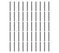 QUARKZMAN 50Pcs Goujons Cylindriques 2mm x 25mm, 304 Acier Inoxydable Cheville De Rangement À Bords Chanfreinés Tige D'Élément De Fixation Chevilles Métalliques De Rangement, Noir
