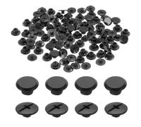 QUARKZMAN 50set M5 x 4mm Vis Chicago Métal Tête Phillips Clous Rivets Goujons Rivets pour DIY Ceinture en Cuir Sac Reliure, Noir