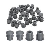 QUARKZMAN 58Pcs Bouchon de Trou en Nylon, 4.5-5mm Diamètre de Trou Bouchon d'étanchéité Rond Souple et Flexible de Verrouillage Bouchons en Caoutchouc pour Bouteilles, Tuyaux, Cuisine, Gris