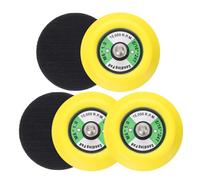 QUARKZMAN 5pcs 3 Inch Disques De Ponçage À Dos crochet Jaune + Noir | Avec Filetage 5/16"-24, Pour Disques De Ponçage Diamant Finition Polissage Lustrage