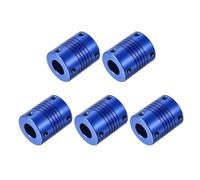 QUARKZMAN 5Pcs Accouplement d'Arbre en Alliage d'Aluminium de 12mm à 12mm L30xd25 avec Vis pour Codeurs et Moteurs, Bleu