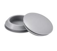 QUARKZMAN 5Pcs Bouchon de Trou en Silicone, Bouchons à Verrouillage Rond en Caoutchouc pour Trou de 35-38mm Bouchons de Trou Étanches pour Tube Métallique, Embouts de Meubles, Gris