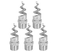 QUARKZMAN 5Pcs Buses Spirales Coniques, PT 3/4" Male 304 Acier Inoxydable Pulvérisateur De Poussière Atomisation Arroseur Pour Arrosage Jardin Protection Incendie Gaz, Argenté