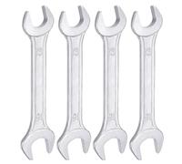 QUARKZMAN 5Pcs ourche Double 13mm x 15mm Métrique Clé Plate à Angle Décalé 15 Degrés, Petite Clé Plate Galvanisée, pour Réparation Automobile, Assemblage de Meubles