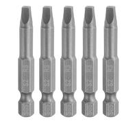 QUARKZMAN 5Pcs Embout de Tournevis Carré R3 1/4" Tige Hexagonale 50mm/2" Longueur Magnétique 4 Pointes Embouts Hexagonaux Acier S2 Qualité Industrielle Électrique 6mm Tige