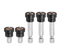 QUARKZMAN 5Pcs Embouts De Tournevis Magnétiques PH2 Pour Plaque De Plâtre Avec Tige Hexagonale Positionneur Tête Batch Anti-Rouille Pour Accessoires De Perceuse À Vis, Longueur 1"/2" Argenté