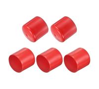 QUARKZMAN 5pcs Embouts en Caoutchouc, 50 mm ID Vis Filetage Protecteur en PVC Embouts de Protection Flexible pour Tube Métallique, Câbles, Fils, Tige, Écrou et Cache Boulon, Rouge