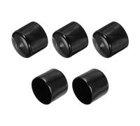 QUARKZMAN 5Pcs Embouts en Caoutchouc de 37 mm de Diamètre Intérieur pour Tubes Ronds en Vinyle, Capuchon de Boulon, Protection de Filetage de Vis, Couleur Noire