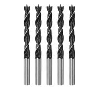 QUARKZMAN 5Pcs Forets à Pointe de Centrage 8,5mm (21/64") Dia Tige Ronde Droite en Acier Foret Métrique à Pointe de Centrage 3" Profondeur de Perçage Forets Hélicoïdaux pour Menuisier Bois