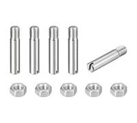 QUARKZMAN 5Pcs Goujon Cylindrique À Fente M10 x 50mm Acier Inoxydable 304 | Goujon À Filetage Externe Vis À Fente Avec Écrou Pour Installation De Meubles D'Armoire, (GB878)
