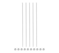 QUARKZMAN 5Pcs M3 x 250mm Tige Filetée Entièrement avec 10 Pcs Écrous Hexagonaux, 0.5mm Pas de Filetage en Acier Inoxydable 304 Filetées à Droite, Goujons de Barre pour Bricolage