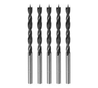 QUARKZMAN 5Pcs Mèches de Perçage Pointe de Centrage 5mm (13/64") Dia Tige Ronde Droite en Acier Mèche Métrique Pointe de Centrage 2" Profondeur de Perçage Mèches en Spirale pour Menuiserie