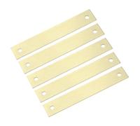QUARKZMAN 5Pcs Plaque de Fixation pour Bouton de Meuble 6" Acier Inoxydable | ornementation de Meuble, Joint Carré pour Portes de Placard, Tiroirs et Armoires, Quincaillerie, Bronze