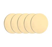 QUARKZMAN 5Pcs Plaque Ronde En Laiton Epaisseur 0.1"(2.5mm) | Disque Ronde En Laiton H62, Feuille Metallique Ronde, Disque En Cuivre Circle Pour Metal Stamping DIY Crafts, Diametre