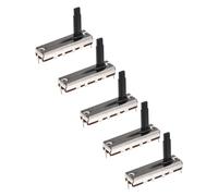 QUARKZMAN 5Pcs Potentiomètre Linéaire Simple Droit À Glissière 3 Broches B50K 35mm(L) Course De 20mm Poignée De 20mm Résistances Variables Mixeur Potentiomètre Électronique Luminosité Accord