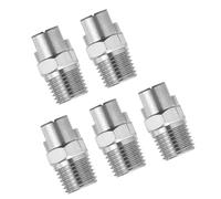 QUARKZMAN 5pcs Pulvérisateur Buse Embouts 1/4Bspt Mâle Filetage | 304 Inox Acier, 65° Plat Ventilateur En Forme, 2mm Pores Buse, pour Haute Pression Laveuse, Jardin pour Désherbage