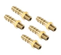 QUARKZMAN 5pcs Raccords À Bague Pour Tuyau Adaptateurs Connecteurs Rapides Outils De Jonction Pièces De Raccordement Mâle Pour Jardin Bateau Gaz Laveur Tuyau, Laiton, Ton Or, 6mm, 5pcs, 1 Compte