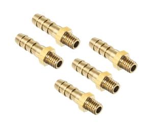 QUARKZMAN 5pcs Raccords À Bague Pour Tuyau Adaptateurs Connecteurs Rapides Outils De Jonction Pièces De Raccordement Mâle Pour Jardin Bateau Gaz Laveur Tuyau, Laiton, Ton Or, 6mm, 5pcs, 1 Compte