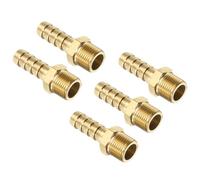 QUARKZMAN 5Pcs Raccords En Laiton À Embout Métrique M12-1 Mâle À Embout Pour Tuyau ID 8mm Raccord De Tuyau À Embout Adaptateur Connecteur Pour Eau Carburant Air