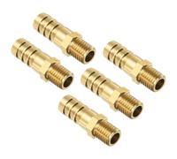 QUARKZMAN 5Pcs Raccords En Laiton Pour Tuyau Métrique M10-1.25 Mâle À Barbelé Adaptateur Pour Tuyau ID 10mm Raccord De Tuyau Barbelé Connecteur Pour Eau Carburant Air