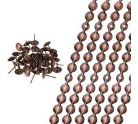 QUARKZMAN 6 Bandes De Clous De Tapissier, 3.28 Pieds Clous Décoratifs D11mm Finition Brillante Pour Meubles Canapé Tête De Lit Chaise DIY Artisanat Avec Clous De Tapisserie, Cuivre