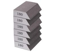 QUARKZMAN 6 Blocs Éponges À Poncer 600-800 Grain Éponge À Poncer Avec Bord Angulaire 4"x2.8"x1", Lavable Et Réutilisable Bloc Mousse À Poncer Pour Polissage Cuisine Métal Bois