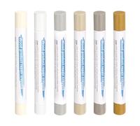 QUARKZMAN 6 Couleurs Bâtons De Remplissage En Bois Série Blanche | Crayons De Cire Pour Réparation De Meubles, Pour Éraflures Égratignures Camouflage Sur Sols Tables Portes Cadres Armoires