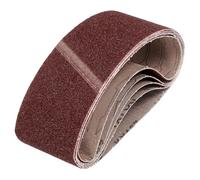 QUARKZMAN 6 Pcs 76mm x 533mm Bandes de Ponçage pour Travail du Bois | Ceinture Abrasive en Oxyde D'Aluminium, Affûteur de Couteaux, 40 Grains, Polissage du Métal