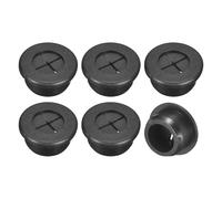 QUARKZMAN 6 Pcs Passe-Câble pour Cordon, 20mm Passe-Câble de Bureau en Caoutchouc Flexible Grommets de Fil Cache-Trou pour Bureau Organisateur de Câbles d'Ordinateur, Noir