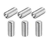 QUARKZMAN 6 Pcs Vis Sans Tête M12-1.75 x 25mm 304 Acier Inoxydable | Vis À Tête Hexagonale Intérieure, À Pointe Conique Pour Réparation De Robinetterie De Salle De Bains Meubles Projet DIY