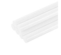 QUARKZMAN 6 Pièces Bâtons de Colle Chaude pour Pistolet, 11mm x 100mm Recharge Universelle pour Pistolet à Colle pour Bricolage, Artisanat, Réparations, Loisirs Créatifs, Décoration, Blanc