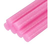QUARKZMAN 6 Pièces Bâtons de Colle Chaude pour Pistolet, 11mm x 100mm Recharge Universelle pour Pistolet à Colle pour Bricolage, Artisanat, Réparations, Décoration, Paillette Rose