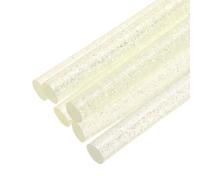 QUARKZMAN 6 Pièces Bâtons de Colle Chaude pour Pistolet, 7mm x 100mm Recharge Universelle avec Flash pour Pistolet à Colle pour Bricolage, Artisanat, Réparations, Loisirs Créatifs, Jaune