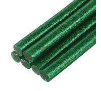 QUARKZMAN 6 Pièces Bâtons de Colle Chaude pour Pistolet, 7mm x 100mm Recharge Universelle pour Pistolet à Colle pour Bricolage, Artisanat, Réparations, Décoration, Paillette Vert