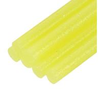 QUARKZMAN 6 Pièces Bâtons de Colle Chaude pour Pistolet, 7mm x 100mm Recharge Universelle pour Pistolet à Colle pour Bricolage, Artisanat, Réparations, Décoration, Paillette Jaune