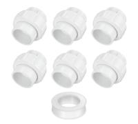 QUARKZMAN 6 Pièces Raccord Union PVC 40mm(1-1/4") Blanc