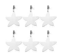 QUARKZMAN 6 Poids pour Nappe, Poids pour Nappe en Acier Inoxydable avec Pinces Métalliques, Pendentif en Forme D'étoile De Mer 8 x 8cm pour Décoration De Table De Pique-Nique Extérieur