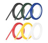 QUARKZMAN 6 rouleaux de ruban 10mm rouge vert bleu jaune noir blanc | pour tableau blanc, x 54.7 yards, ruban graphique fin, pour emballages cadeaux, et loisirs créatifs