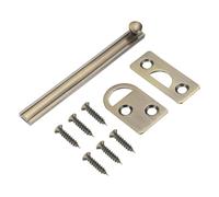 QUARKZMAN 6" Verrou De Surface En Laiton Massif, Verrou Coulissant De Sécurité Dissimulé Pour Porte Avec Vis, Verrou Pour Porte Française Brossé Placard Armoire Portes Encastrées, Bronze