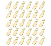 QUARKZMAN 60 PCS Chevilles Pour Etagères 5mm Chevilles D'Etagère (Doré) | Supports Pour Meubles De Cuisine Bibliothèque Vitrine Et Armoire