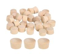 QUARKZMAN 60Pcs Bouchons à Bouton en Bois, 12mm Tête Plate Bouchons de Trou de Vis en Bois Dur, Capuchons en Bois, Bouchons pour Meubles, Travail du Bois, Artisanat (13,5mm x 12mm)